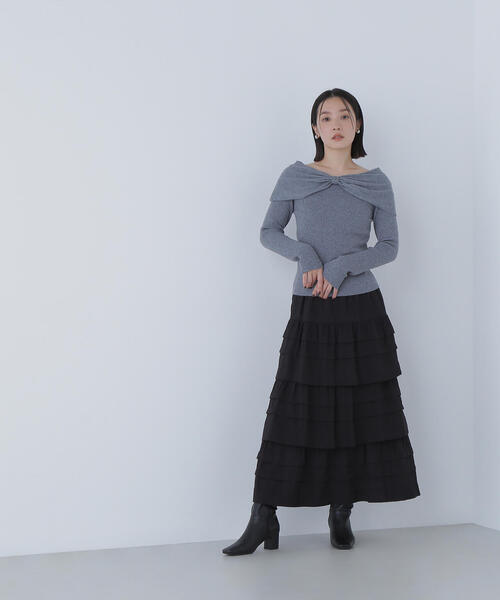 NATURAL BEAUTY BASIC(ナチュラルビューティーベーシック)の「◇フロントリボンニット(ニット/セーター・レディース・オフホワイト/グレー/ブラック・FREE)」の19枚目の写真