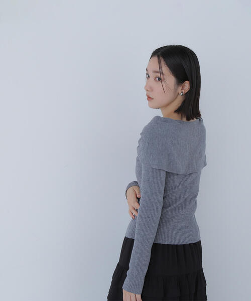 NATURAL BEAUTY BASIC(ナチュラルビューティーベーシック)の「◇フロントリボンニット(ニット/セーター・レディース・オフホワイト/グレー/ブラック・FREE)」の22枚目の写真