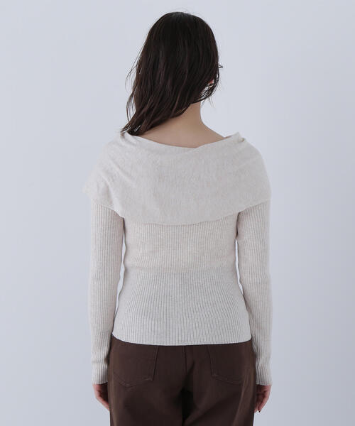 NATURAL BEAUTY BASIC(ナチュラルビューティーベーシック)の「◇フロントリボンニット(ニット/セーター・レディース・オフホワイト/グレー/ブラック・FREE)」の5枚目の写真