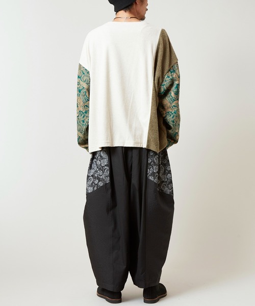 チャイハネ（チャイハネ）の「【チャイハネ】ヤオリ異素材パッチワークMEN'Sパンツ（その他パンツ・メンズ・ブラック/ブルー/ベージュ・FREE）」の7枚目の写真