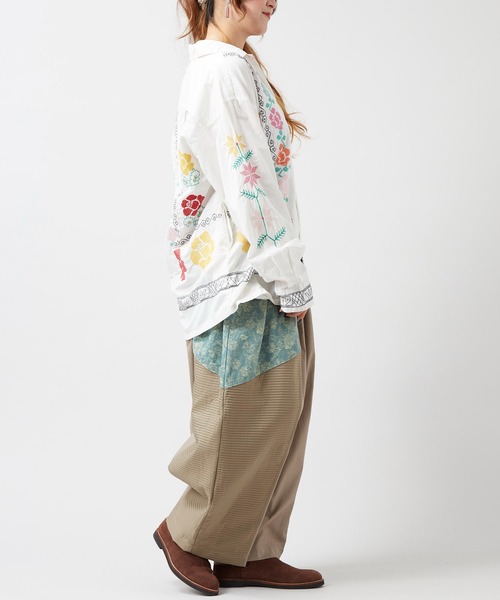 チャイハネ（チャイハネ）の「【チャイハネ】ヤオリ異素材パッチワークMEN'Sパンツ（その他パンツ・メンズ・ブラック/ブルー/ベージュ・FREE）」の15枚目の写真