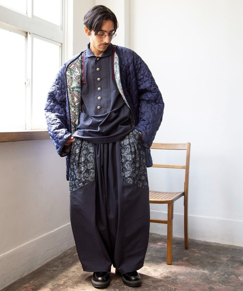 チャイハネ（チャイハネ）の「【チャイハネ】ヤオリ異素材パッチワークMEN'Sパンツ（その他パンツ・メンズ・ブラック/ブルー/ベージュ・FREE）」の19枚目の写真