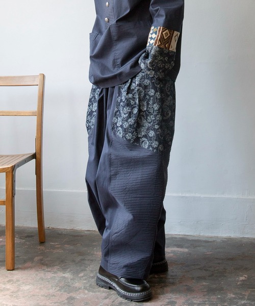チャイハネ（チャイハネ）の「【チャイハネ】ヤオリ異素材パッチワークMEN'Sパンツ（その他パンツ・メンズ・ブラック/ブルー/ベージュ・FREE）」の17枚目の写真