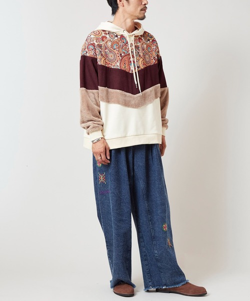 チャイハネ(チャイハネ)の「【チャイハネ】ファーベルMEN'Sフーディー(パーカー・メンズ・ホワイト/ブラック/グリーン・FREE)」の6枚目の写真