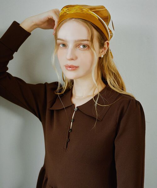cle blatt(クレブラット)の「ポロニットロングワンピース(ワンピース・レディース・ブラウン/ベージュ/ブラック・MEDIUM)」の19枚目の写真