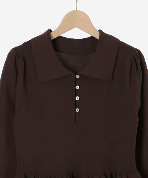 cle blatt(クレブラット)の「ポロニットロングワンピース(ワンピース・レディース・ブラウン/ベージュ/ブラック・MEDIUM)」の9枚目の写真