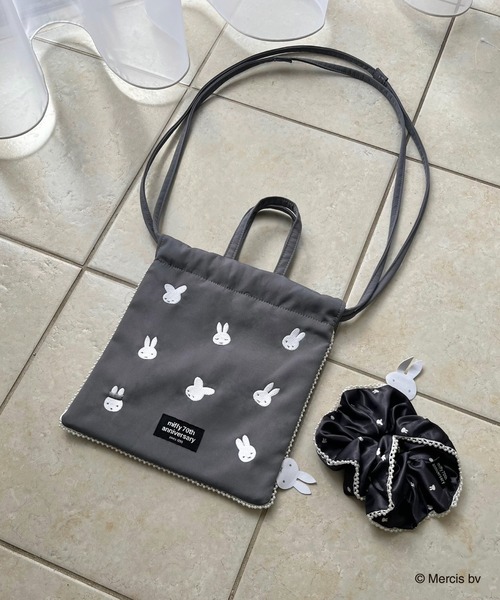 MIIA（ミーア）の「miffy 総柄パールシュシュ（ショルダーバッグ・レディース・ブラック/ブルー/ベージュ・FREE）」の13枚目の写真