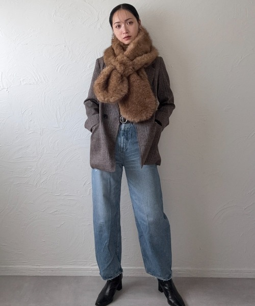 deux amour（ドゥーザムール）の「フェイクファーストール（ストール