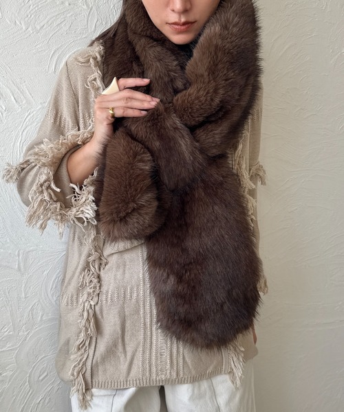 パドカレ　ラクーンファー　ストール パドカレ ラクーンファー ストール 楽天市場】【2025秋冬新作】pas de