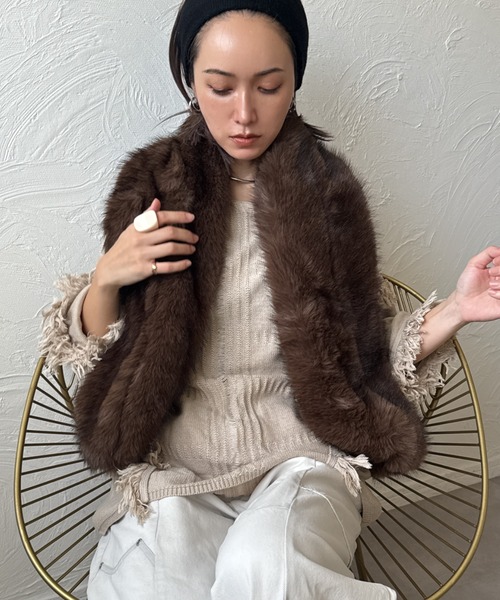 deux amour（ドゥーザムール）の「フェイクファーストール（ストール