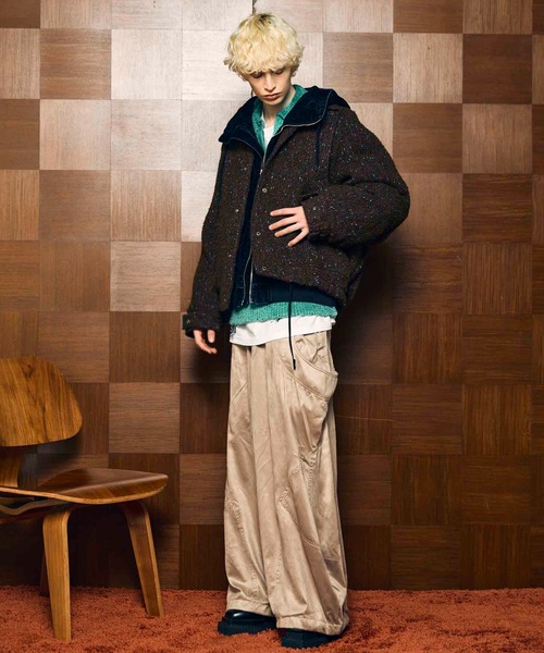 UNISEX》Flocky Denim Prime-Over Zip Blouson/フロッキーデニム