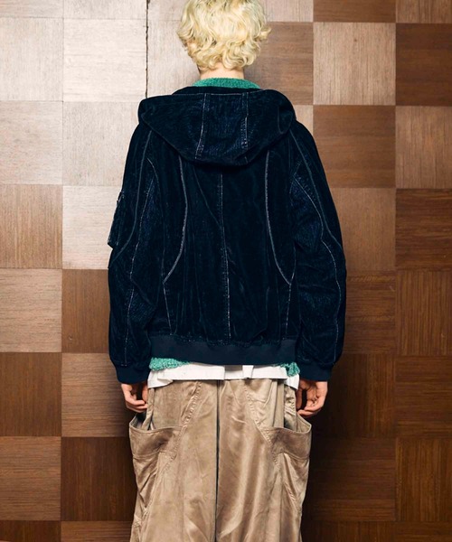 新品❤️CPG グラデーションジャケット UNISEX》Flocky Denim Prime-Over Zip Blouson/フロッキーデニム