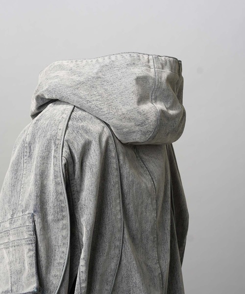 UNISEX》Flocky Denim Prime-Over Zip Blouson/フロッキーデニム