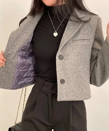 YUGA_YGMC Wool-like single-breasted jacket