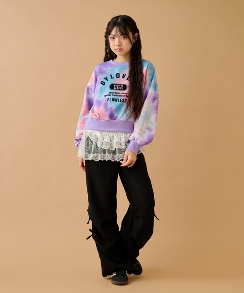 by LOVEiT（バイラビット）の「リボンパラシュートパンツ（その他パンツ・キッズ・アイボリー/ピンク/ブラック・130cm/160cm/120cm/150cm/140cm）」の4枚目の写真