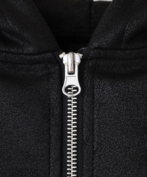 Ed Hardy（エドハーディー）の「ED HARDY PU風スウェードタッチダンボール トライバル刺繍ダブルZIPパーカー（パーカー・メンズ・ブラック・M/L）」の20枚目の写真