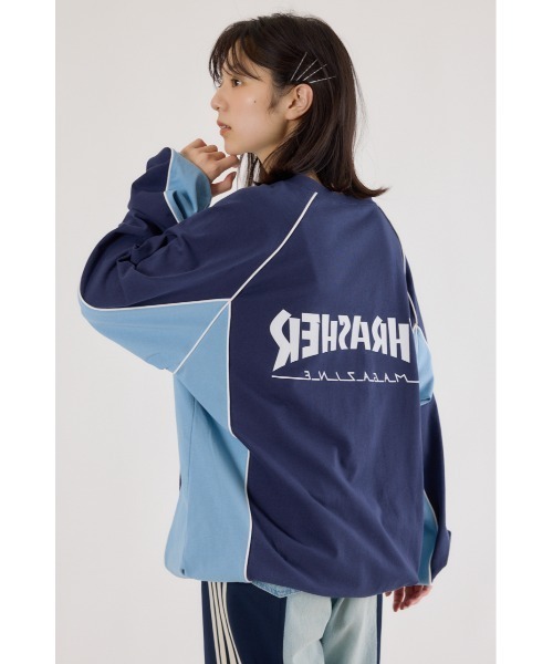 RODEO CROWNS WIDE BOWL（ロデオクラウンズワイドボウル）の「THRASHER GAME L/S Tシャツ（Tシャツ/カットソー・レディース・オフホワイト/ブラック/ネイビー・FREE）」の3枚目の写真