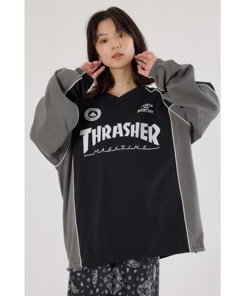 RODEO CROWNS WIDE BOWL（ロデオクラウンズワイドボウル）の「THRASHER GAME L/S Tシャツ（Tシャツ/カットソー・レディース・オフホワイト/ブラック/ネイビー・FREE）」の22枚目の写真