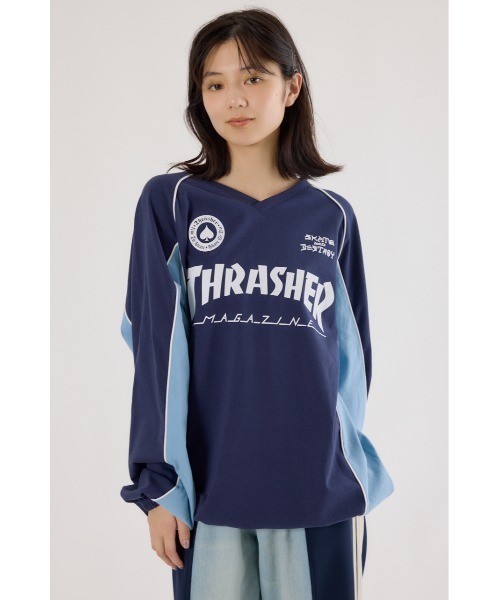 RODEO CROWNS WIDE BOWL（ロデオクラウンズワイドボウル）の「THRASHER GAME L/S Tシャツ（Tシャツ/カットソー・レディース・オフホワイト/ブラック/ネイビー・FREE）」の11枚目の写真