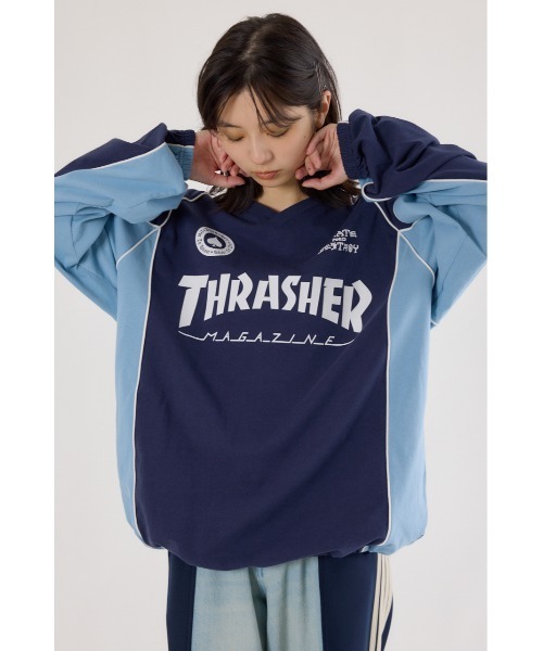 RODEO CROWNS WIDE BOWL（ロデオクラウンズワイドボウル）の「THRASHER GAME L/S Tシャツ（Tシャツ/カットソー・レディース・オフホワイト/ブラック/ネイビー・FREE）」の12枚目の写真