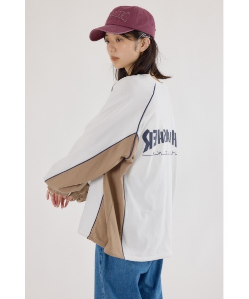 RODEO CROWNS WIDE BOWL（ロデオクラウンズワイドボウル）の「THRASHER GAME L/S Tシャツ（Tシャツ/カットソー・レディース・オフホワイト/ブラック/ネイビー・FREE）」の5枚目の写真