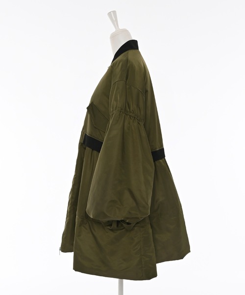 Narcissus（ナルシス）の「【Original Design】ボンバーMA-1ジャケット/ブルゾン/モード/ライトアウター《動画あり》（MA-1・レディース・ブラック/カーキ・FREE）」の12枚目の写真