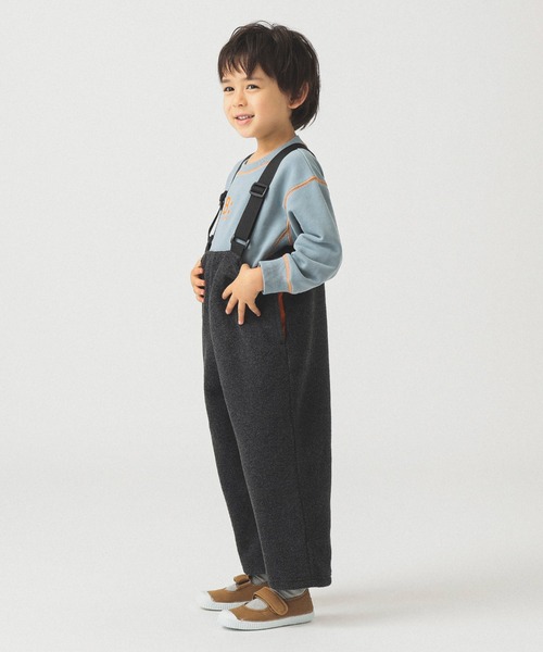 B:MING by BEAMS（ビーミングバイビームス）の「フリース カバーオール 2025FW（100～140cm）（サロペット/オーバーオール・キッズ・チャコールグレー/ブラック・100/110/140/120/130）」の6枚目の写真