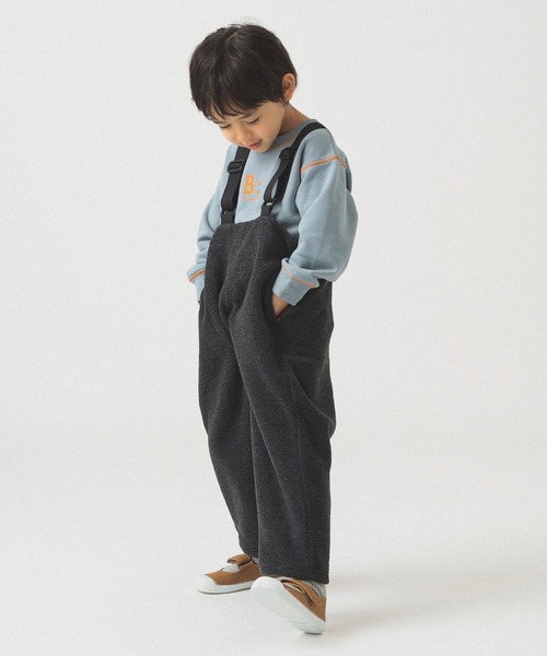 B:MING by BEAMS（ビーミングバイビームス）の「フリース カバーオール 2025FW（100～140cm）（サロペット/オーバーオール・キッズ・チャコールグレー/ブラック・100/110/140/120/130）」の7枚目の写真