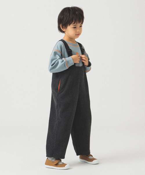 B:MING by BEAMS（ビーミングバイビームス）の「フリース カバーオール 2025FW（100～140cm）（サロペット/オーバーオール・キッズ・チャコールグレー/ブラック・100/110/140/120/130）」の8枚目の写真