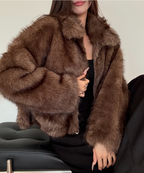 セール】【新色追加】エコファーコート（ブルゾン）｜ViViDAY