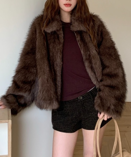 セール】【新色追加】エコファーコート（ブルゾン）｜ViViDAY