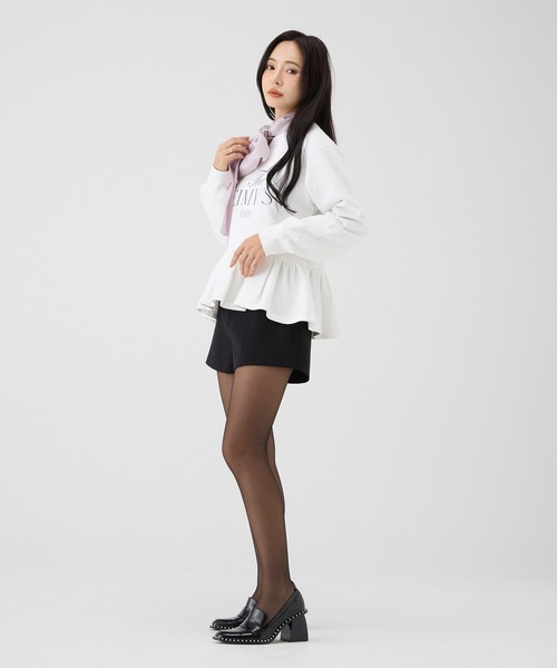 バリエプリントぺプラムスウェットトップス（スウェット）｜EIMY