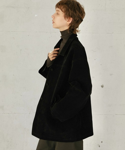 LA PEAU DE GEM】eco suede cover all/エコスウェードカバーオール