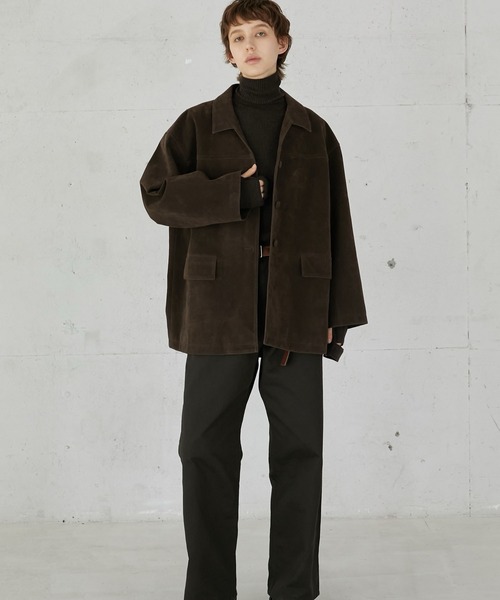 LA PEAU DE GEM  カバーオール LA PEAU DE GEM】eco suede cover all/エコスウェードカバーオール