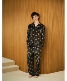 メンズベロアチューリップフラワーパジャマ 長袖ロングパンツ／SLEEPY