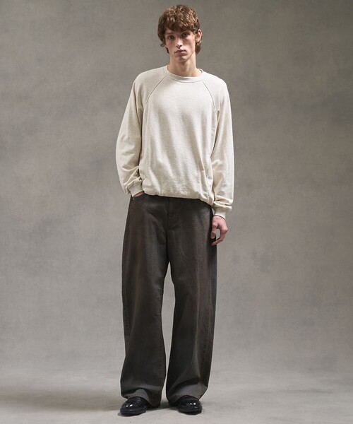 PUBLIC TOKYO（パブリックトウキョウ）の「PUBLIC SWEATノンリブソフトバルーンスウェット（スウェット・メンズ・アイボリー/ブラック/グレー・1/2）」の10枚目の写真