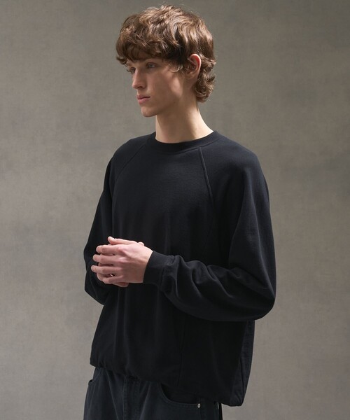 PUBLIC TOKYO（パブリックトウキョウ）の「PUBLIC SWEATノンリブソフトバルーンスウェット（スウェット・メンズ・アイボリー/ブラック/グレー・1/2）」の14枚目の写真