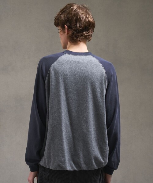 PUBLIC TOKYO(パブリックトウキョウ)の「PUBLIC SWEATノンリブソフトバルーンスウェット /トレーナー/ウォッシャブル/レイヤード/プルオーバー/ストレッチ/伸縮性(スウェット・メンズ・アイボリー/ブラック/グレー・1/2)」の21枚目の写真