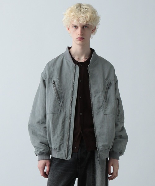 HARE(ハレ)の「ユーティリティZIP-MA-1(HARE)(MA-1・メンズ・ブラック/グリーン・FREE)」の2枚目の写真