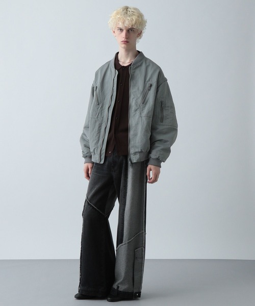 HARE(ハレ)の「ユーティリティZIP-MA-1(HARE)(MA-1・メンズ・ブラック/グリーン・FREE)」の8枚目の写真