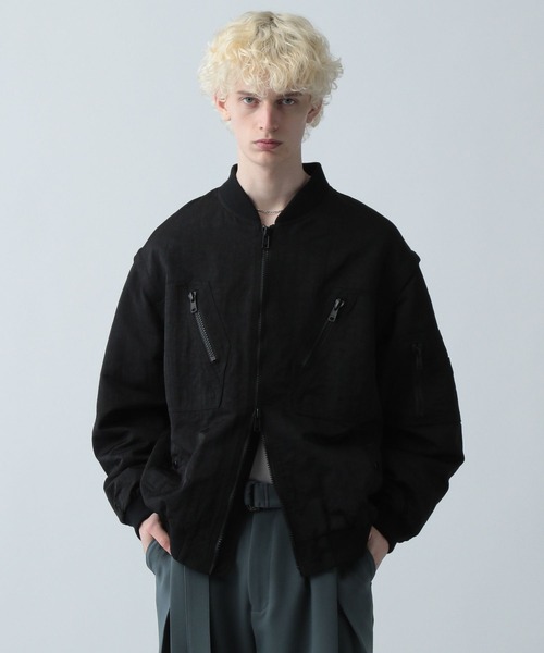 HARE(ハレ)の「ユーティリティZIP-MA-1(HARE)(MA-1・メンズ・ブラック/グリーン・FREE)」の11枚目の写真