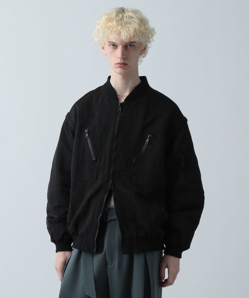 HARE(ハレ)の「ユーティリティZIP-MA-1(HARE)(MA-1・メンズ・ブラック/グリーン・FREE)」の12枚目の写真