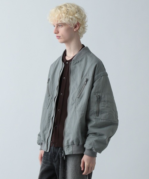 HARE(ハレ)の「ユーティリティZIP-MA-1(HARE)(MA-1・メンズ・ブラック/グリーン・FREE)」の16枚目の写真