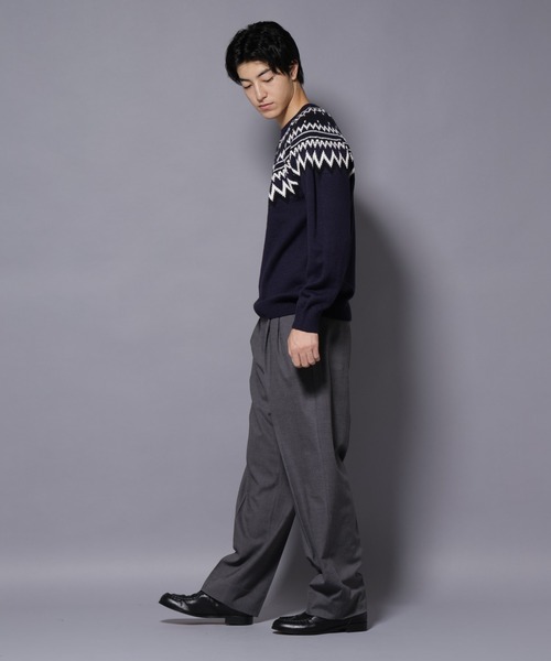 NANO universe(ナノユニバース)の「モールヤーンノルディックニット(ニット/セーター・メンズ・ブラック/ネイビー/ブラウン・L/M)」の16枚目の写真