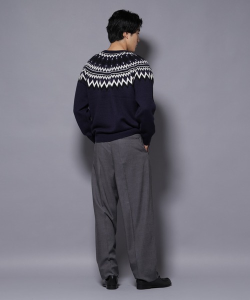 NANO universe(ナノユニバース)の「モールヤーンノルディックニット(ニット/セーター・メンズ・ブラック/ネイビー/ブラウン・L/M)」の17枚目の写真