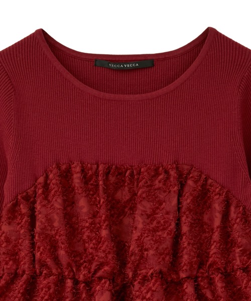 YECCA VECCA（イェッカヴェッカ）の「バルーンヘムドッキングニット（ニット/セーター・レディース・グレー/レッド/ブラック・FREE）」の18枚目の写真