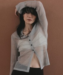 anuke(�A���k�[�N)��Sheerborder Knit Shirts(�V���c/�u���E�X)