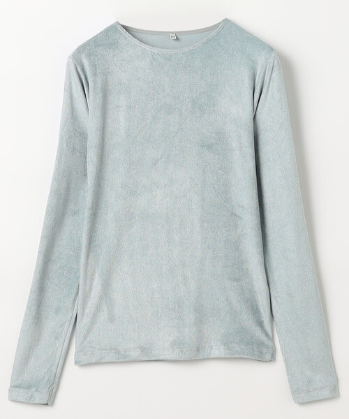 【新品】BASERANGEベースレンジ　薄手カットソー　 グリーンブルー系　S セール】BASERANGE/ベースレンジ Omo ロングスリーブTシャツ