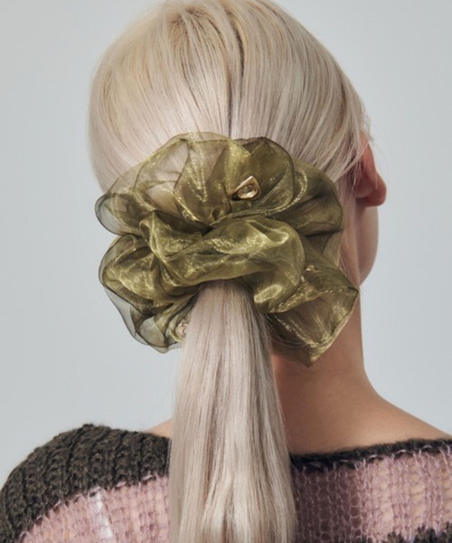 セール】【GOLDY】ラメオーガンジーシュシュ ハートリング 6251202