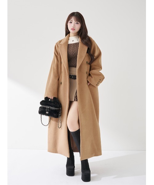 ダーリッチ　darich ダブルロングチェスターコート ダーリッチ Darich ダブルロングチェスターコート （グレー